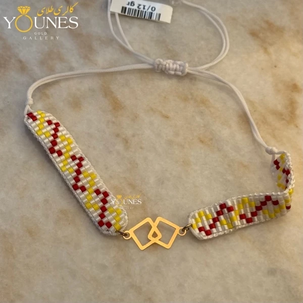 دستبند میوکی مربعی طلا